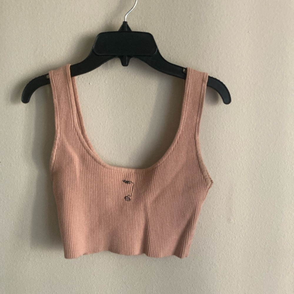 Ribbed Tan Crop Top